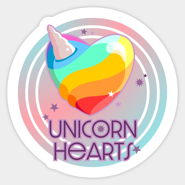 Unicorn Hearts Sticker by iconymous